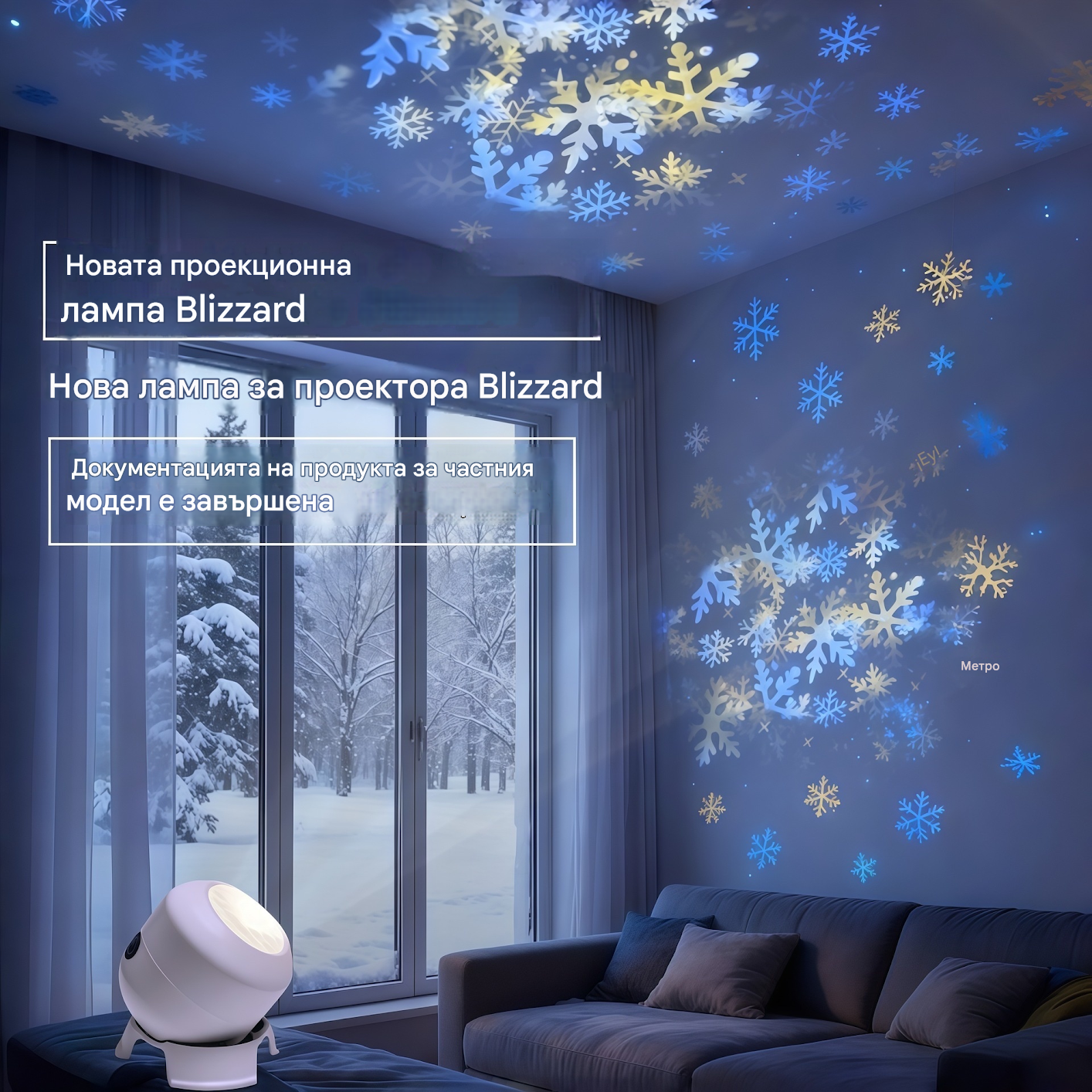 Динамичен въртящ се LED проектор