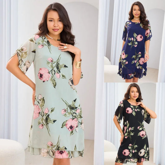 💥Výhody pre fanúšikov💥💐【S-5XL】Elegantné šaty s potlačou