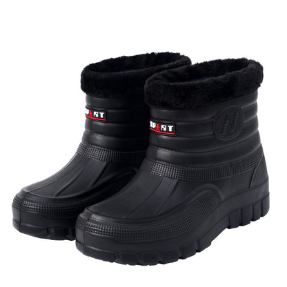 ♥️♥️【40-45】【Nowy produkt】Wyściełane polarem, ciepłe, wodoodporne buty męskie do użytku na zewnątrz, wytrzymałe, buty wodne i śniegowce za kostkę lub za kostkę.