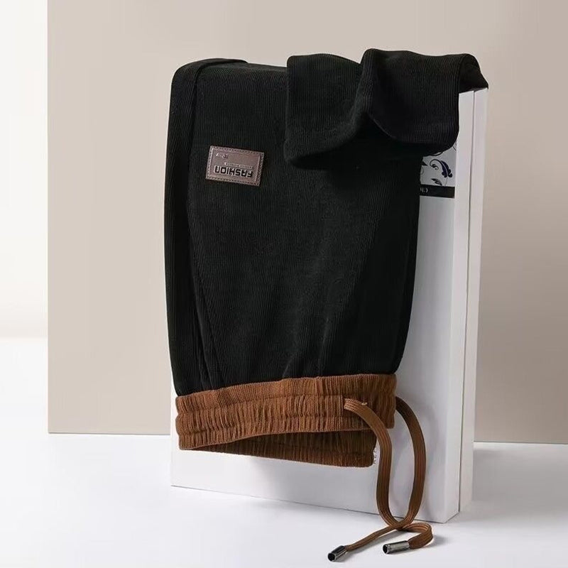 🔥 🔥Podzimní/zimní volnočasové kalhoty - všestranné, volného střihu, s fleecovou podšívkou, zesílené tepláky