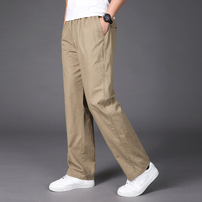 🔥👖【50% отстъпка】【50-130 кг】2026 Нови мъжки ежедневни прави панталони, голям размер