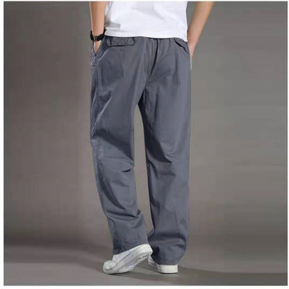 🔥👖【50% отстъпка】【50-130 кг】2026 Нови мъжки ежедневни прави панталони, голям размер