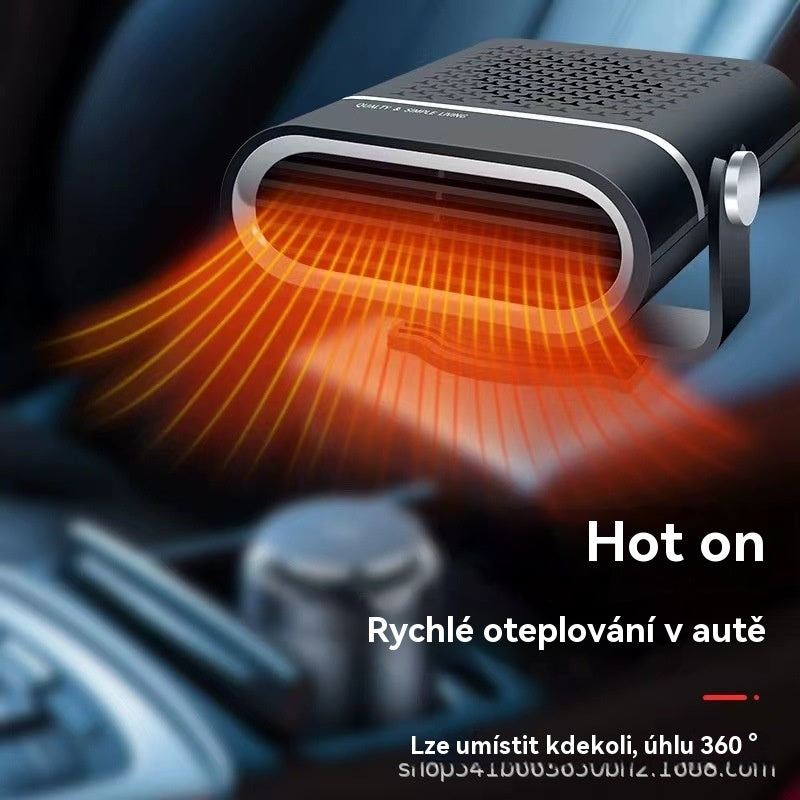 🚗🔥 Přenosný ohřívač a ventilátor do auta 2 v 1 – 360° rotace, rychlé rozmrazování, topení a chlazení, ultratichý a snadný pro všechna roční období!