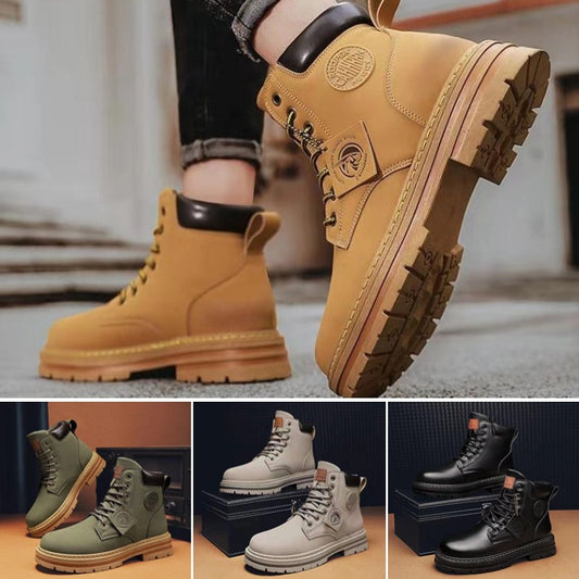 🔥【50% отстъпка】🔥【39-48】Нов стил за есен и зима, универсални мъжки ботуши с дебела подметка, неплъзгащи се
