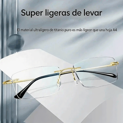 👓 Wysokiej jakości, niezwykle lekkie i przejrzyste profesjonalne okulary bezramkowe z ochroną przed niebieskim światłem. Wzornictwo unisex. ✨