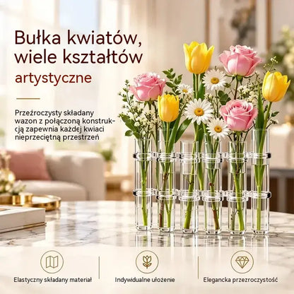 6 sztuk za 119 zł 💐 Szklany wazon w kształcie probówki