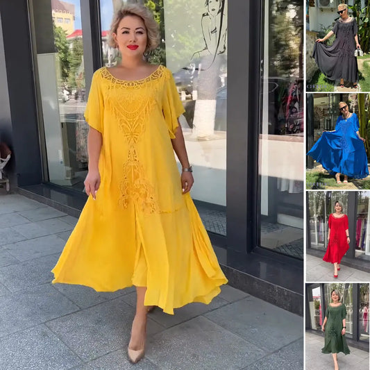 【50 % popust】【S-5XL】👗2025 Nova ženska obleka s čipko za večje številke