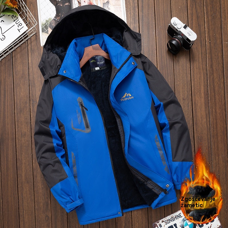 ❄️🧥【2XL-6XL】Moški zimski plašč, podložen s flisom, debel, odporen proti vetru, dežju in topel.