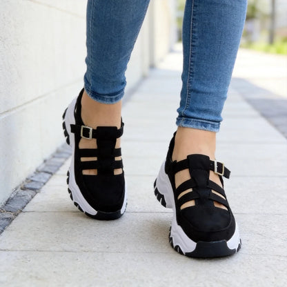 💥Oferta ograniczona czasowo💥【Rozmiary 35-43】Nowe, codzienne sandały sportowe, klamra, gruba podeszwa, okrągły nosek, klasyczne buty damskie
