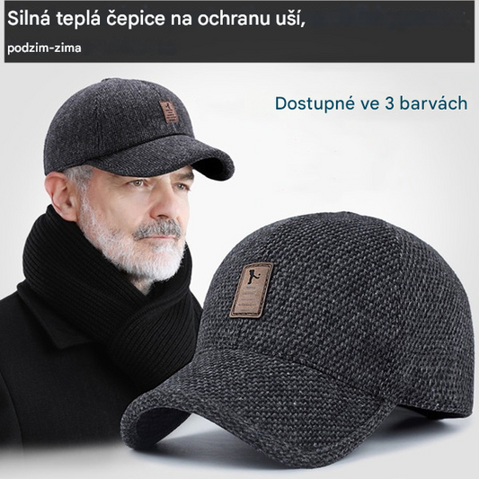 【Kupte 1 a získejte 1 zdarma】【3 barvy】Nová zimní teplá a chladuvzdorná ochranná čepice ve tvaru kachního zobáku, vhodná pro venkovní použití, plyšová a zesílená baseballová čepice, nastavitelné chrániče sluchu