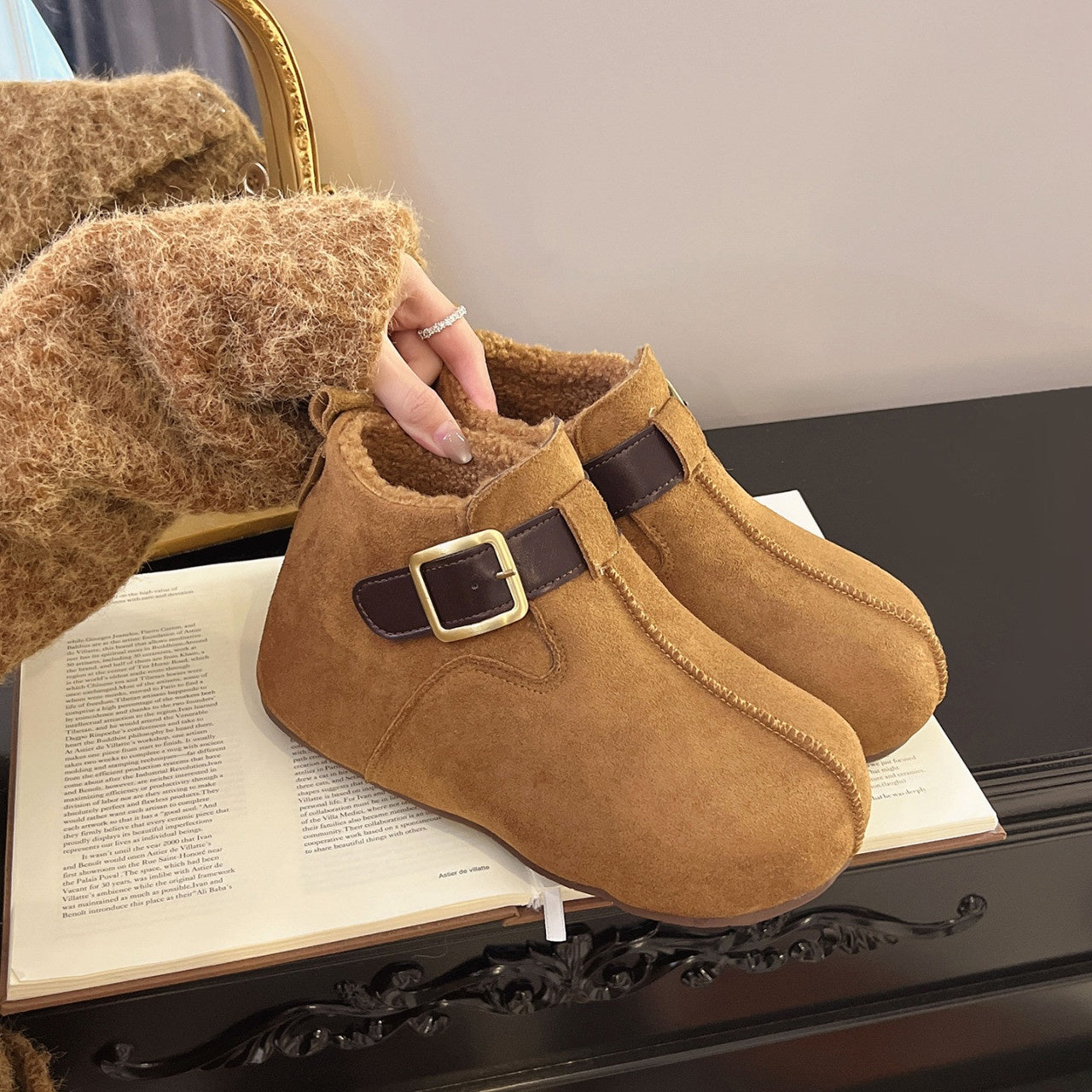 🔥【35–40】Nové módne a všestranné ležérne snehové čižmy s teplou podšívkou, retro štýl Birkenstock