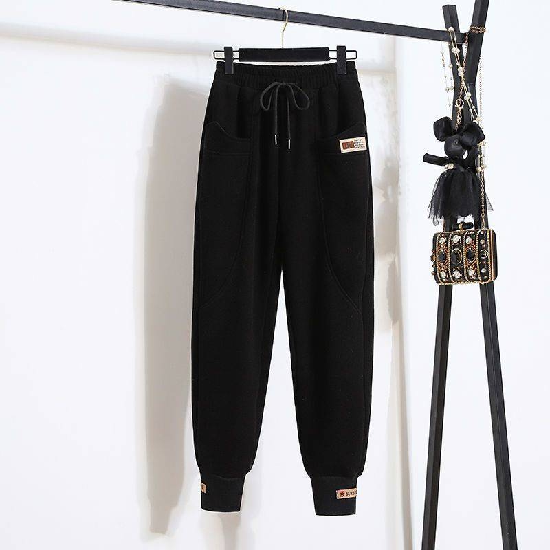 🔥✅【50-100 kg】Žametne hlače iz čistega bombaža z elastičnim pasom, odporne proti bledenju in gubanju