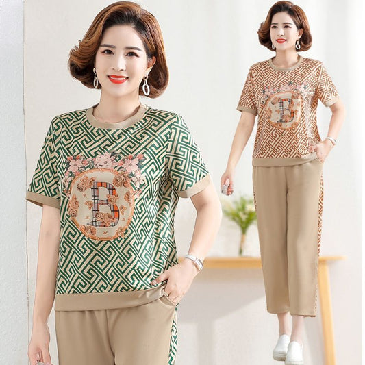 【Top + Kalhoty】【L-4XL】Nová kolekce ležérního dámského oblečení pro rok 2025, měkké a pohodlné materiály, módní styly