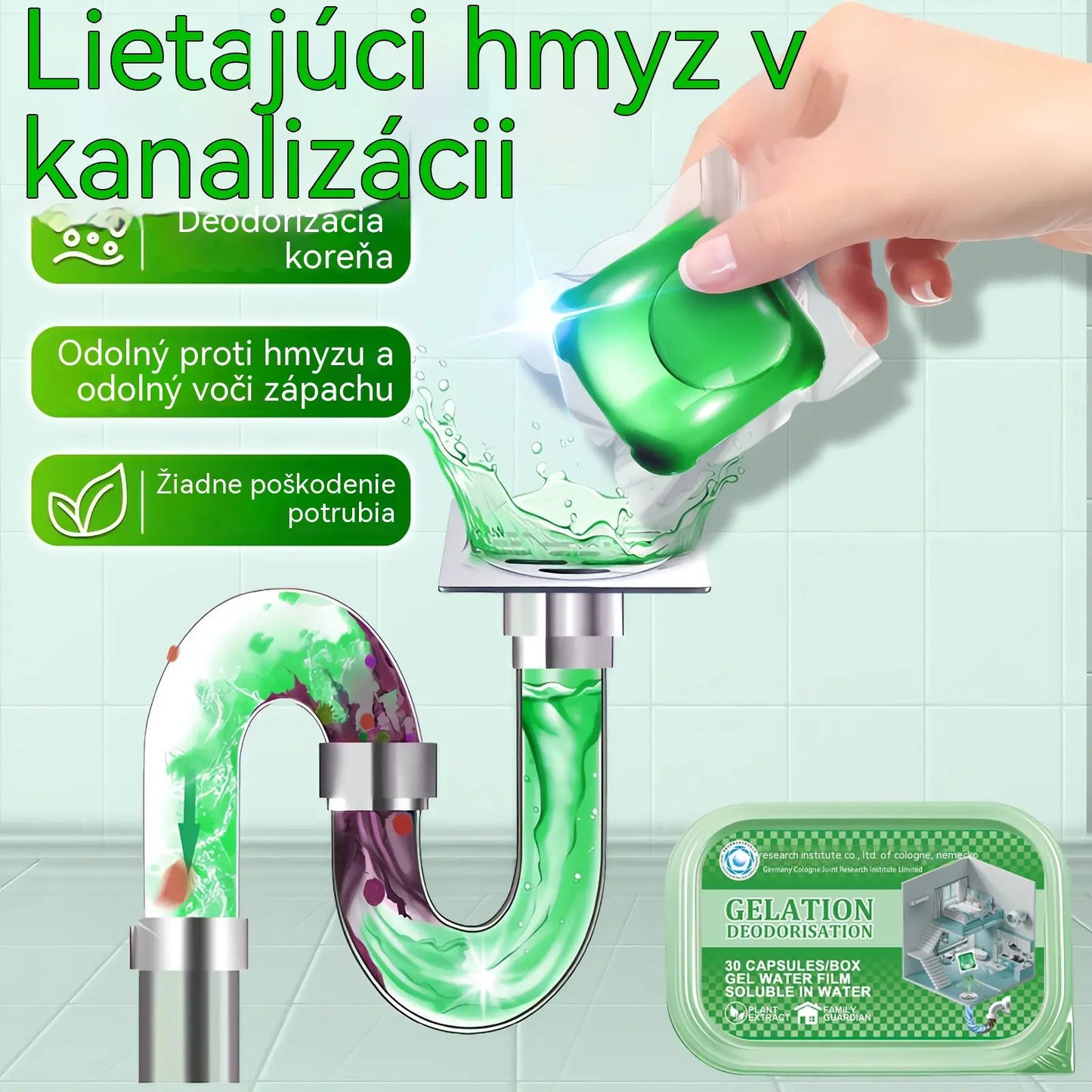 Dwa opakowania (100 tabletek) 🔥🎉 Kapsułki z bioenzymami do usuwania zapachów z kanalizacji.
