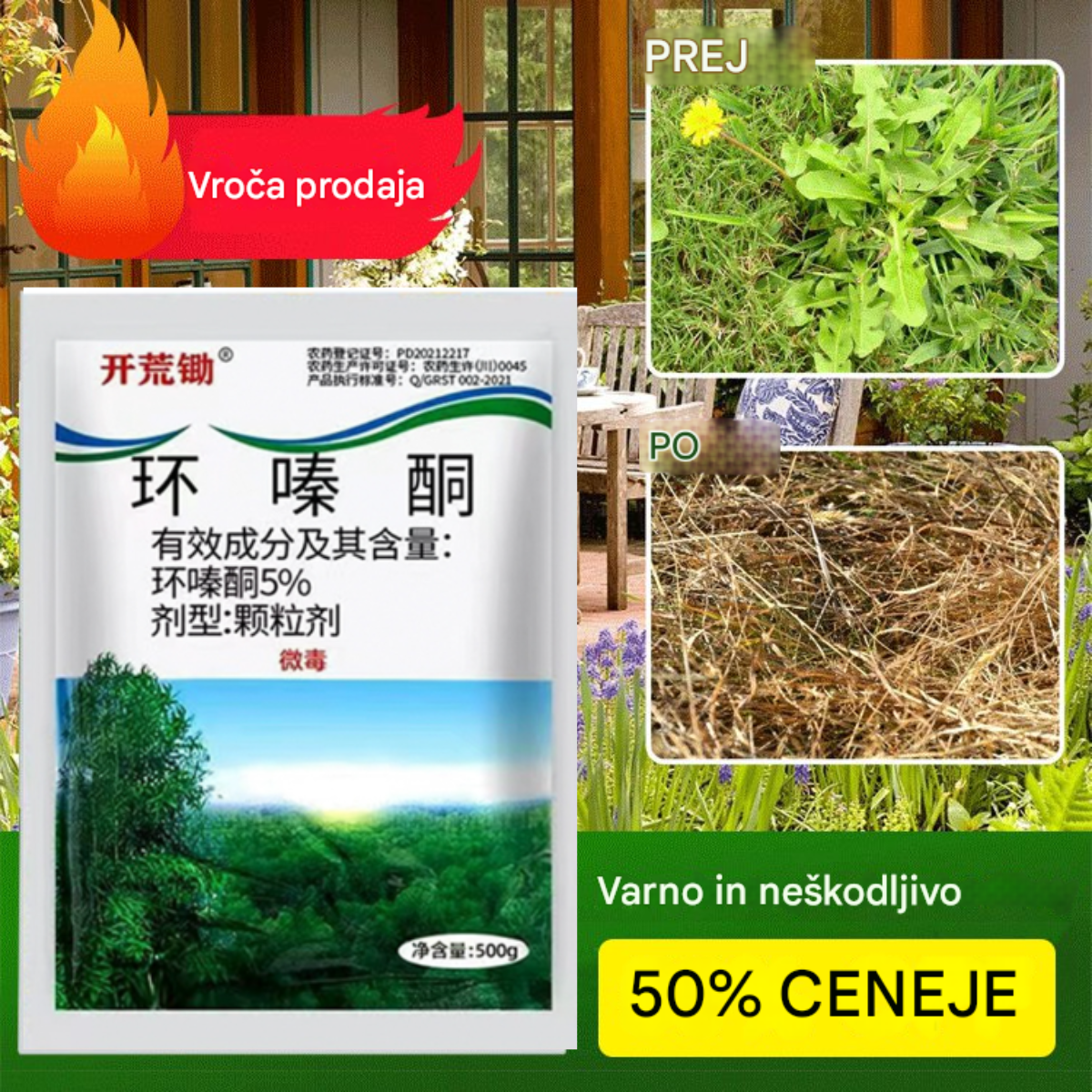 🔥【Kupite enega dobite enega brezplačno】👍🌱Ciklazinon herbicid