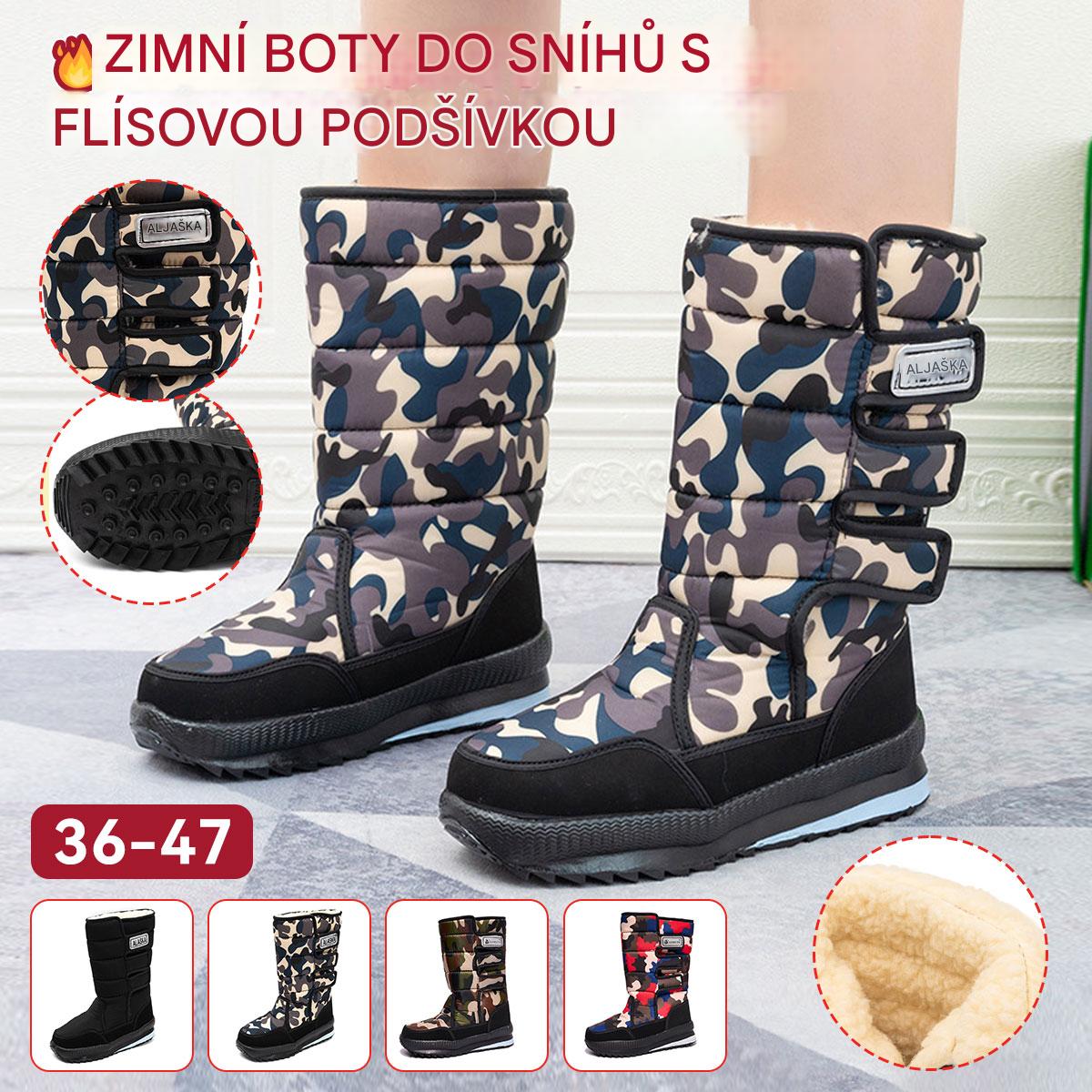 【36-47】Sleva brzy končí⏳⏳ — Odolné sněhule do drsných zim, robustní sněhule navržené speciálně pro české zimy.
