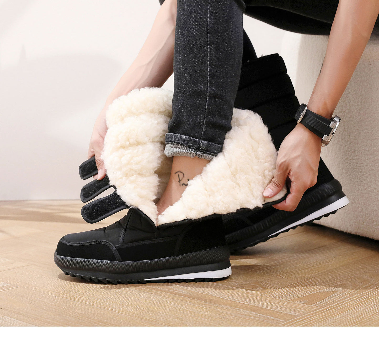 【36-47】Sleva brzy končí⏳⏳ — Odolné sněhule do drsných zim, robustní sněhule navržené speciálně pro české zimy.