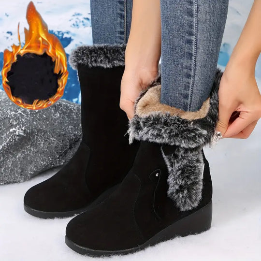 👢【35-42】Дамски есенни и зимни висококачествени снежни ботуши от естествена кожа 2025