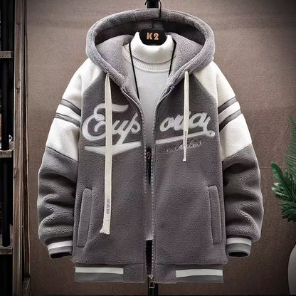 【M-8XL】🔥Мъжко зимно удебелено и топло яке от агнешка вълна