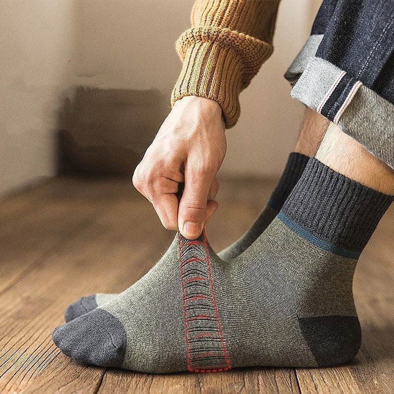 😍🧦【Ötöt fizetve ötöt kapsz ingyen】【10 pár 】 Őszi és téli antibakteriális és dezodoráló meleg gyapjúzokni