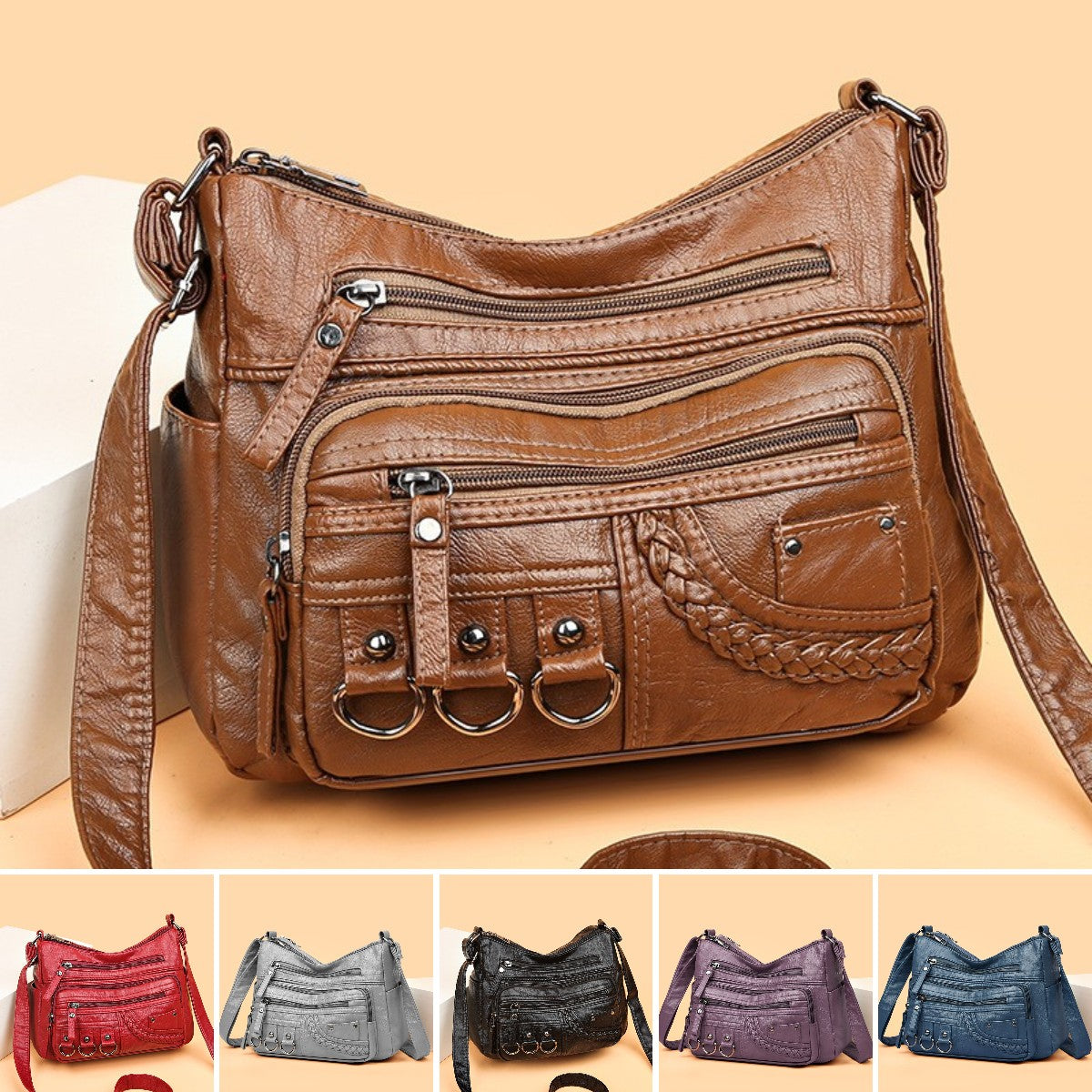 💥【50% zľava po obmedzenú dobu】👜2025 nová veľká mäkká kožená kabelka cez rameno/crossbody