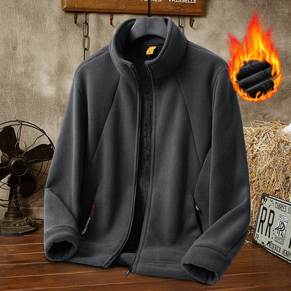 🔥 50% sleva 🔥【[M-5XL] Pánská silná fleecová bunda, dostupná ve velkých velikostech, teplá a pohodlná na podzim a zimu.