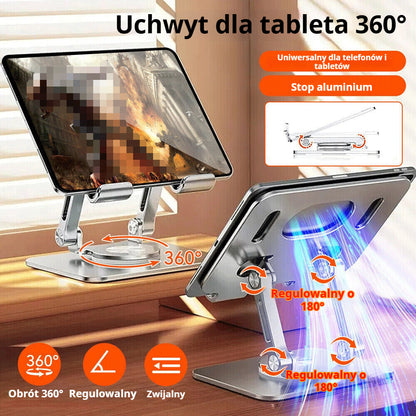 💥💻 Obrotowy o 360° aluminiowy stojak na laptopa — stabilny, przenośny i ergonomiczny