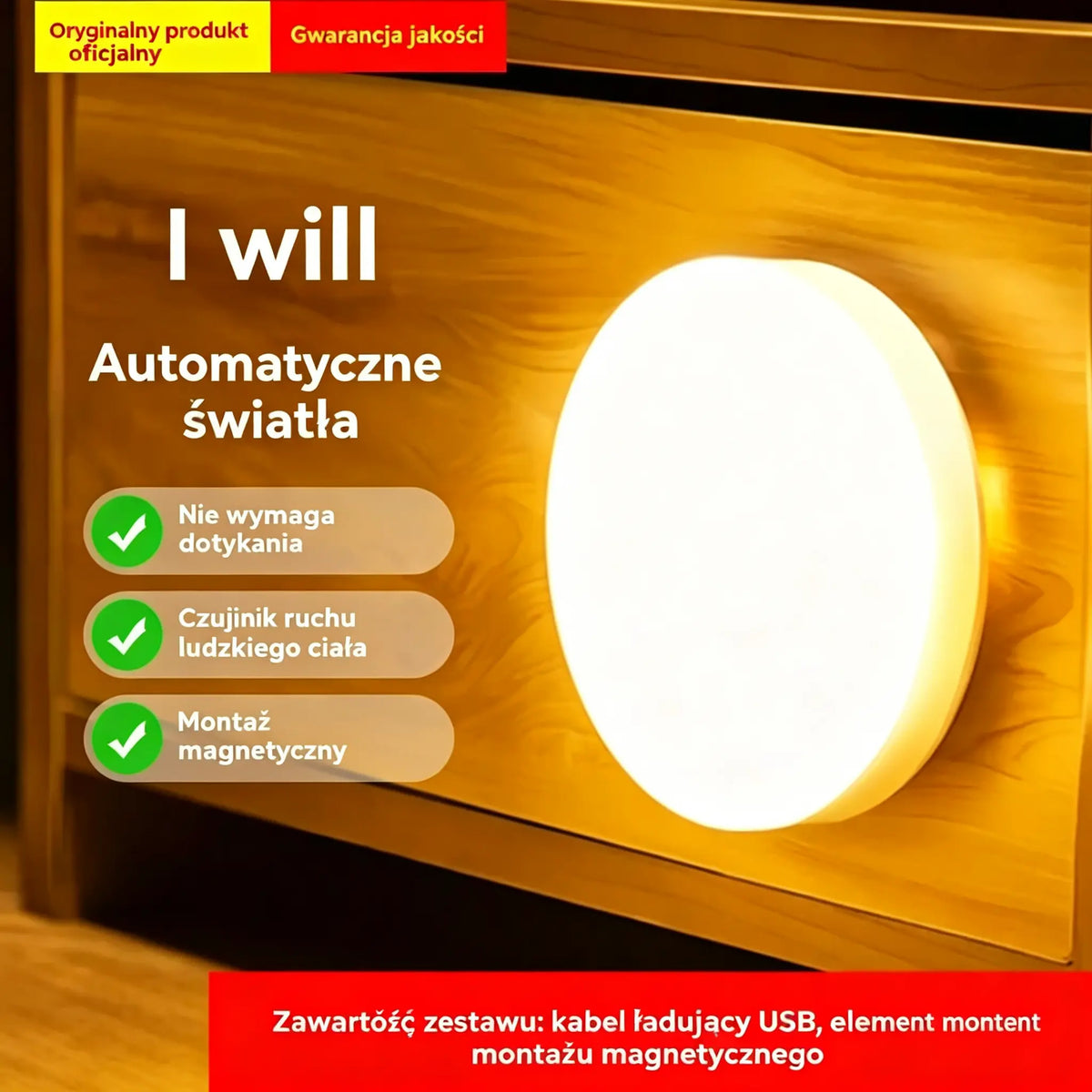 🏡💡【Kup jeden, drugi otrzymasz gratis】Inteligentna lampka LED z czujnikiem ruchu – wygodna, praktyczna i z możliwością ładowania.
