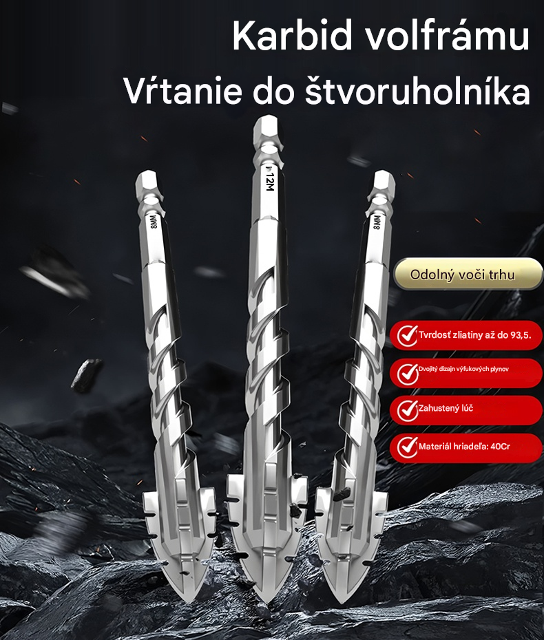 🥇【3+4+5+6+8+10+12+14+16 mm】Excentrický vrták 7. generácie vyrobený zo super tvrdej volfrámovej ocele so zúbkovanou hranou