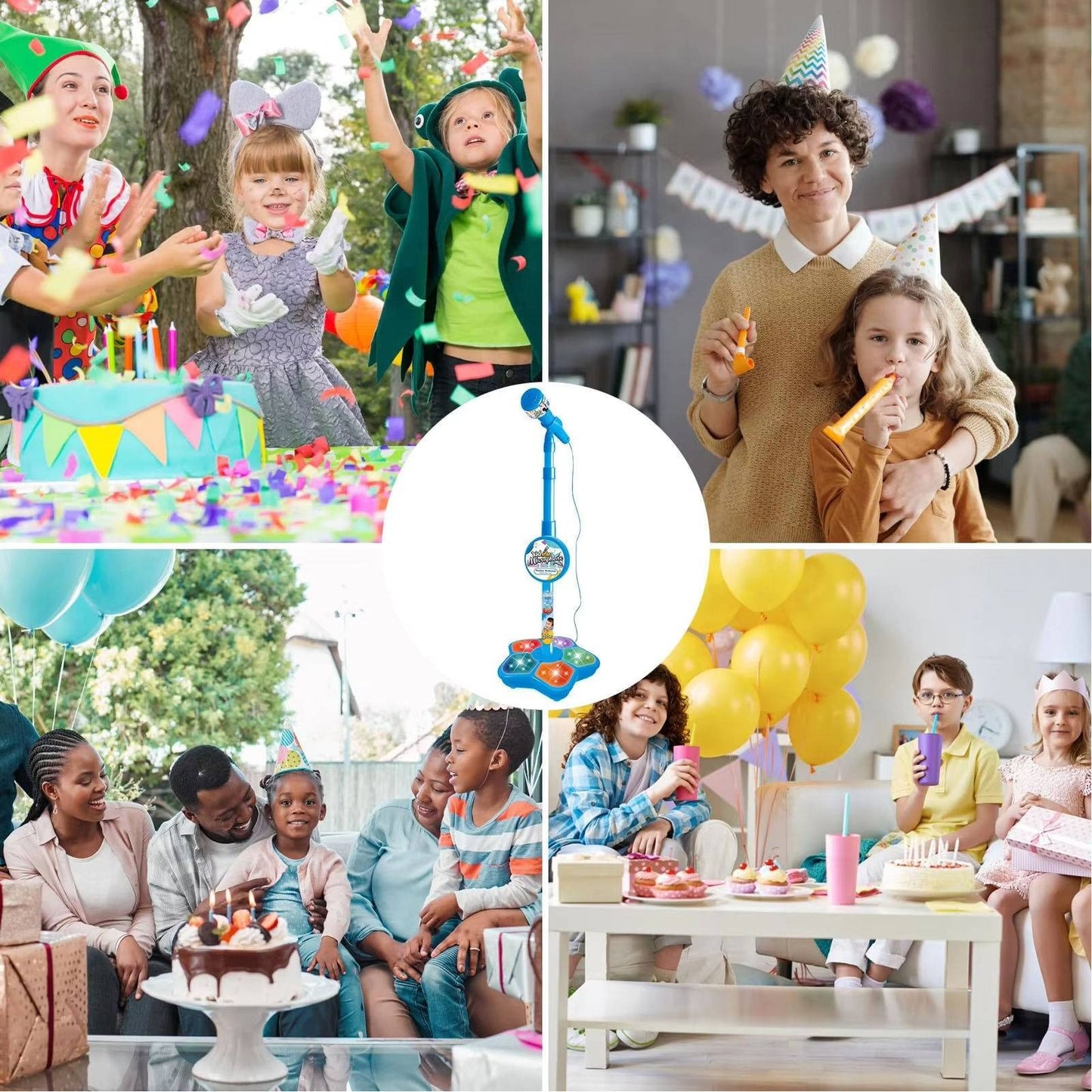 💥Hračka mikrofón, hračka karaoke prístroj so svetlom