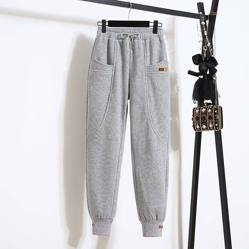 🔥✅【50-100 kg】Žametne hlače iz čistega bombaža z elastičnim pasom, odporne proti bledenju in gubanju