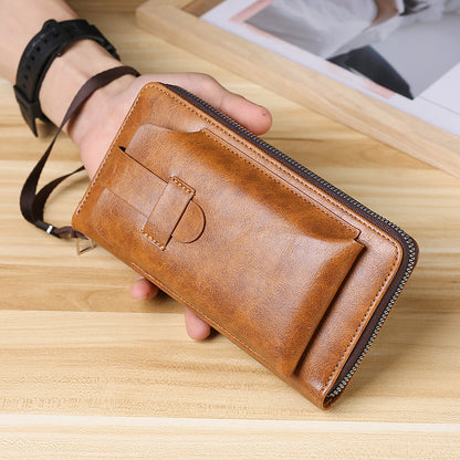 💼【Reducere de 50%】 Portofel multifuncțional pentru bărbați, realizat manual din piele naturală, în stil nou
