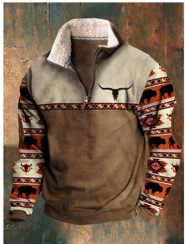 👕【35% KEDVEZMÉNY】【S-4XL】2025-ös őszi-téli férfi divatos, meleg hosszú ujjú pulóver 3D nyomattal