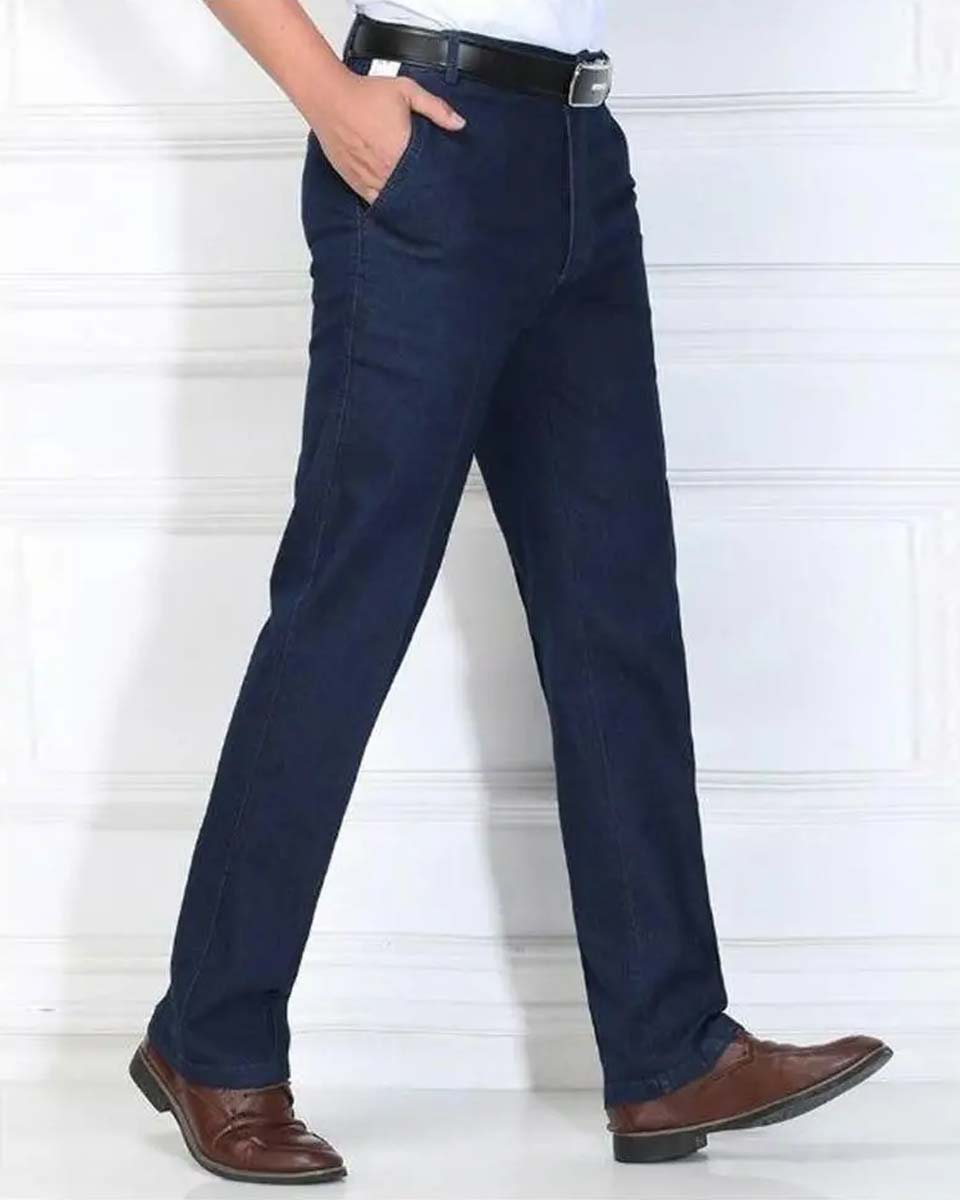 👖 2025 г. нови мъжки дънки с висока талия с голям размер