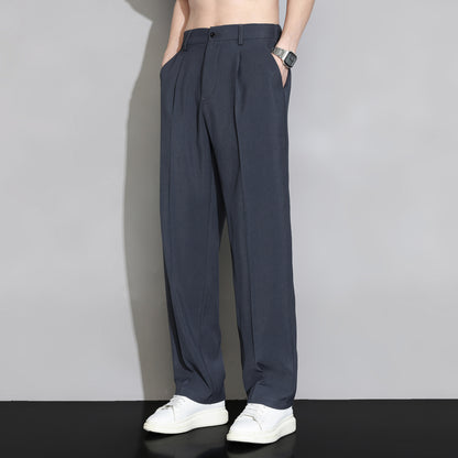 👖 50% zniżki! 🔥 Męskie spodnie letnie o luźnym kroju (4-120 kg), wykonane z jedwabiu lodowcowego, szybkoschnące, luźne, proste nogawki.