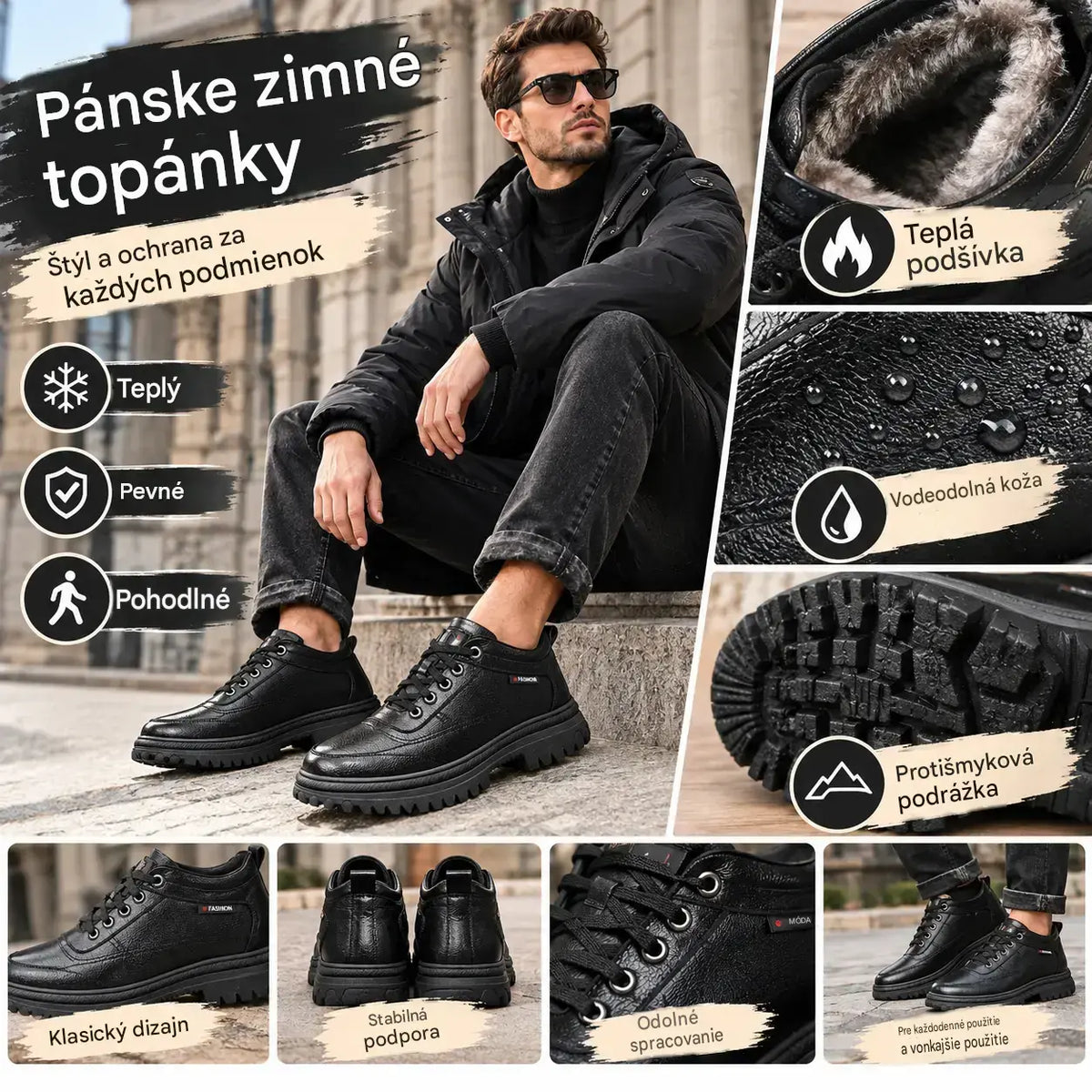 🔥Nová špeciálna ponuka: zľava 50 %🔥【Veľkosti 39 – 44】Nové pánske zimné čižmy pre rok 2026: teplé, robustné a vyrobené z pravej kože.