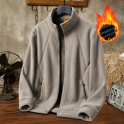 🔥 50% sleva 🔥【[M-5XL] Pánská silná fleecová bunda, dostupná ve velkých velikostech, teplá a pohodlná na podzim a zimu.