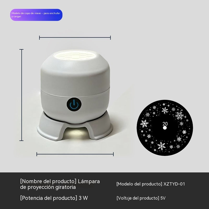 Dynamiczny, obrotowy projektor LED