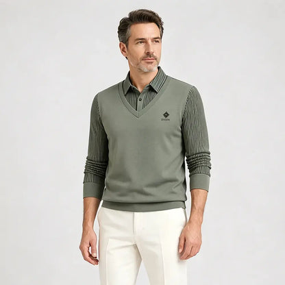 👔🔥【M-4XL】Nowa męska koszulka polo z kołnierzykiem i ociepleniem z polaru – kolekcja jesień/zima (duże rozmiary).