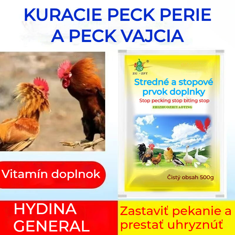 🐔Veterinárny doplnok stopových prvkov proti klovaniu, vhodný pre sliepky, kačice, husi a tie, ktoré klujú pri vetracom otvore, perie alebo vajciach.