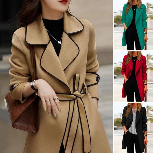 🔥🧥👩【40% POPUST】【M-4XL】Nova jesensko-zimska kolekcija 2025, ženska korejska srednje dolga dvostranska kašmirska jakna/plašč