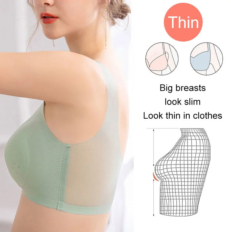 🏆【Promocija - 50% popusta-Set od 3 dijela】【40-120 kg】2025, bešavni grudnjak od ledene svile s efektom liftinga. Skupljanje kako bi se spriječilo progibanje