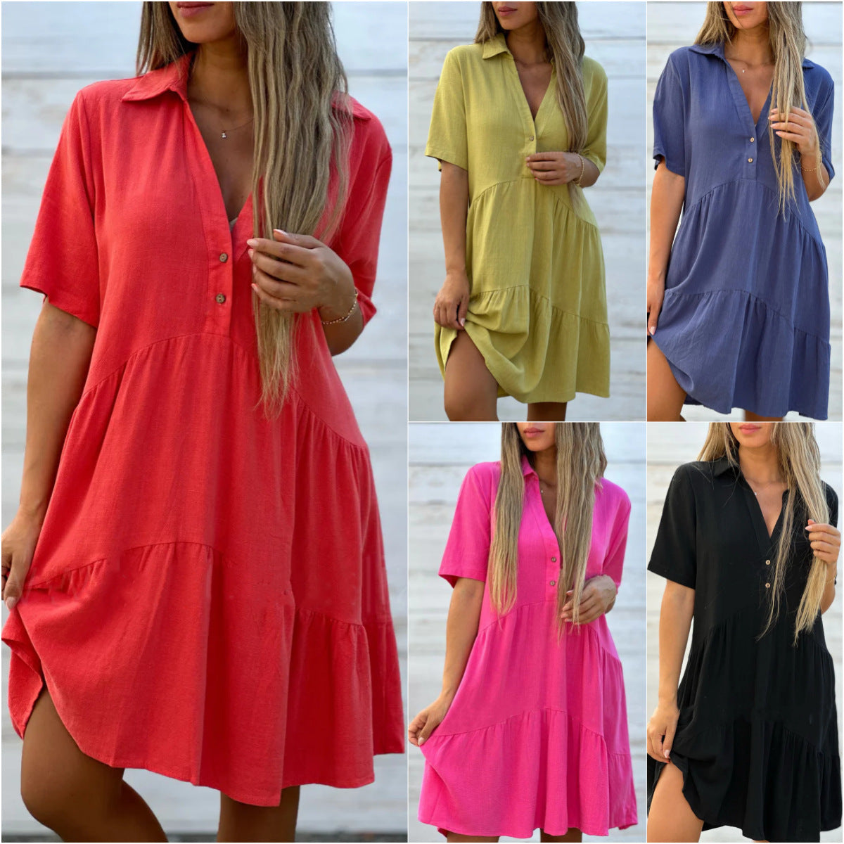 🔥👗【S-5XL】Visokokakovostna, lahka in zračna modna obleka.