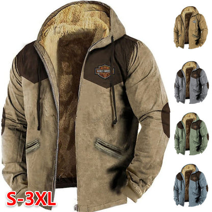 👍🧥[M-5XL] Divatos férfi őszi-téli bővebb kabát vastagabb bársonyból
