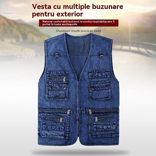 🔥 🦺50% REDUCERE【XL-7XL】Design atemporal, manoperă solidă - o vestă care se potrivește întotdeauna