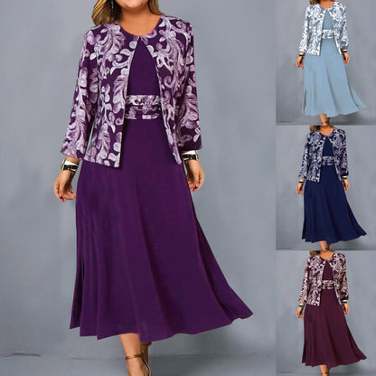 💖【S-3XL】Nowa sukienka bez rękawów + krótka kurtka z nadrukiem, modny damski zestaw na co dzień