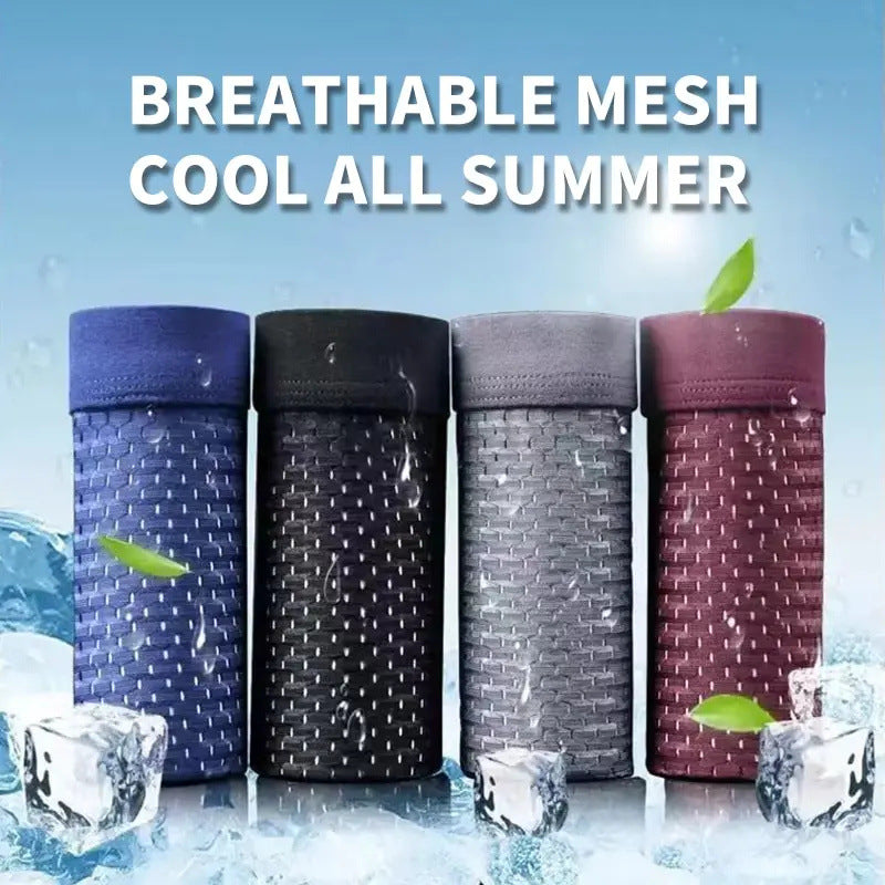 🔥【Kupte 4 kusů a získejte 4 kusů zdarma】【L-4XL】Pánské pohodlné prodyšné síťované boxerky