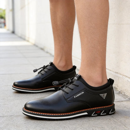 Oferta ograniczona czasowo🔥【rozmiary 38-48】Męskie biznesowe casualowe skórzane buty z okrągłym noskiem