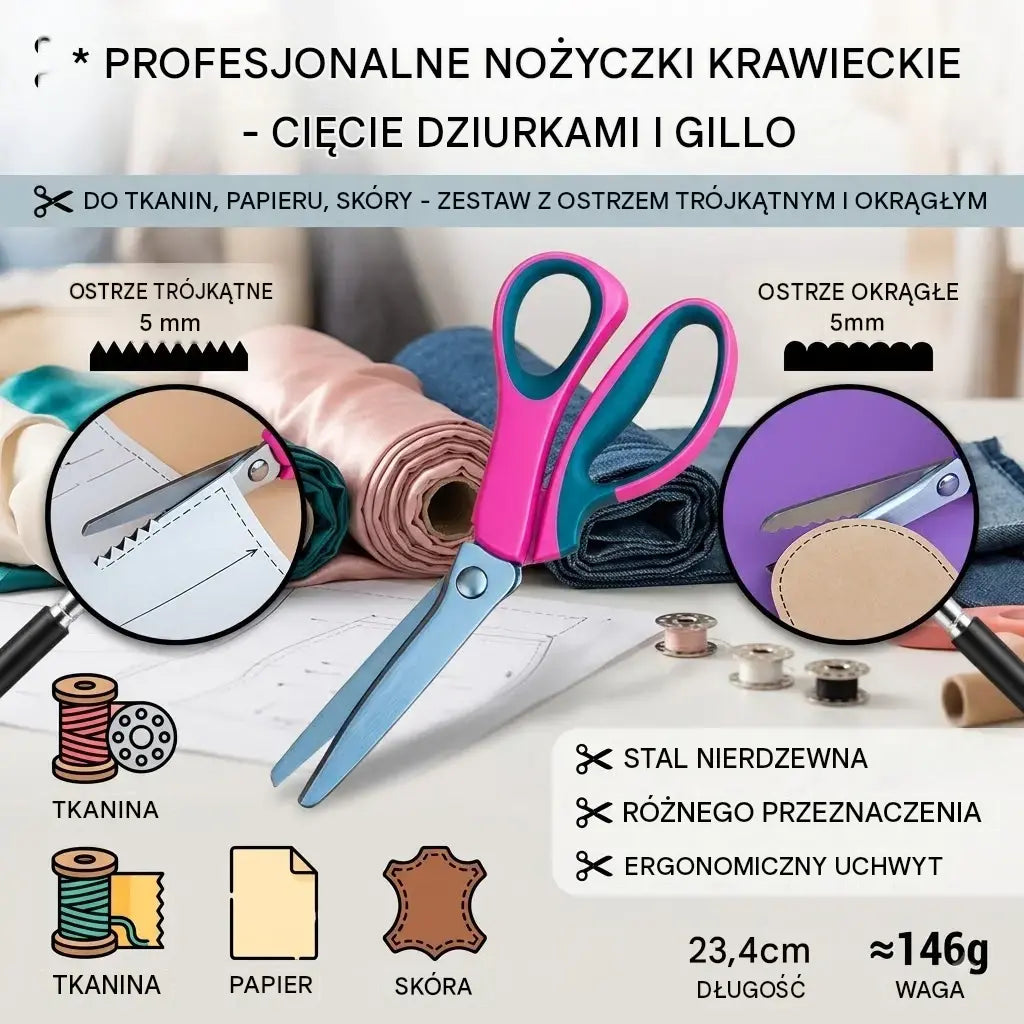 ✂️🧵Wielofunkcyjne nożyczki do robótek ręcznych, z łatwością stworzysz efektowne koronki!