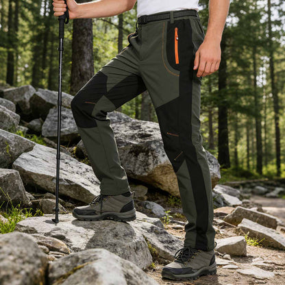 🔥[50 % popust][S-5XL] Moške nepremočljive in vetrovne, zračne, mehke pohodniške hlače Debele, tople, zunanje športne hlače iz volne